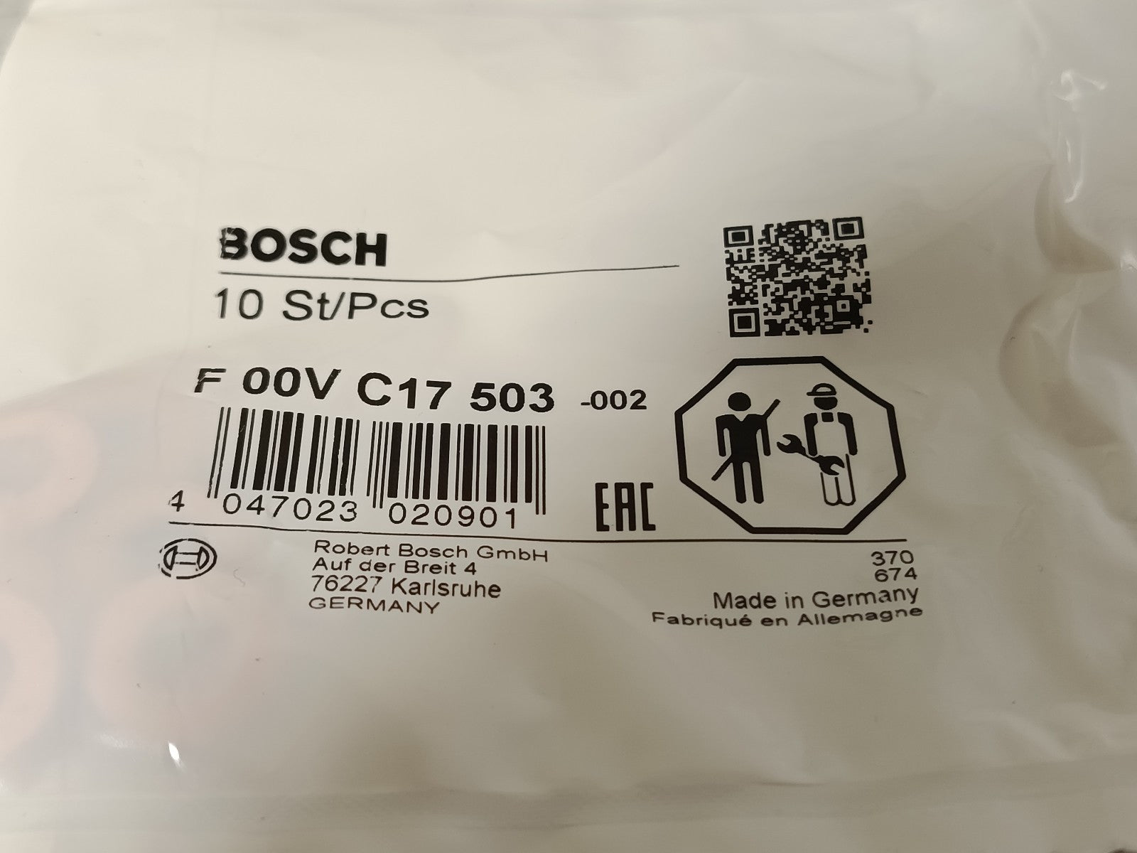 BMW e65 730d Gasket ring Injector seal 13532247156 BOSCH F 00V C17 503 10pc