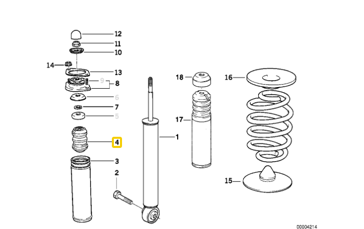 BMW e36/e46 MAPCO 32862 Rubber Buffer, suspension 1pc 3350 2290 348