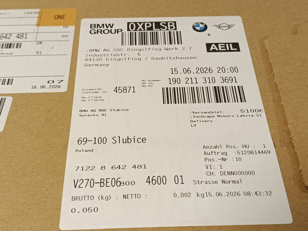 BMW Label "Exhaust emission" 71228642481