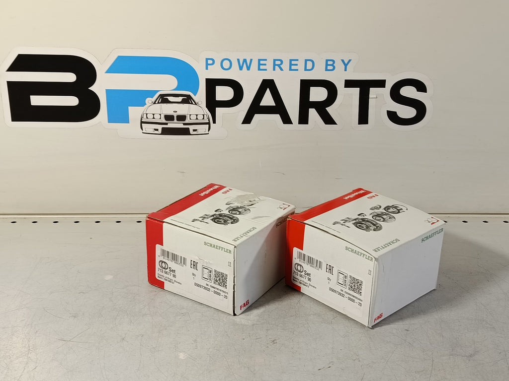 BMW X3 E83 3.0d front Angular ball bearing 31203450600 FAG 713667790 2pc set