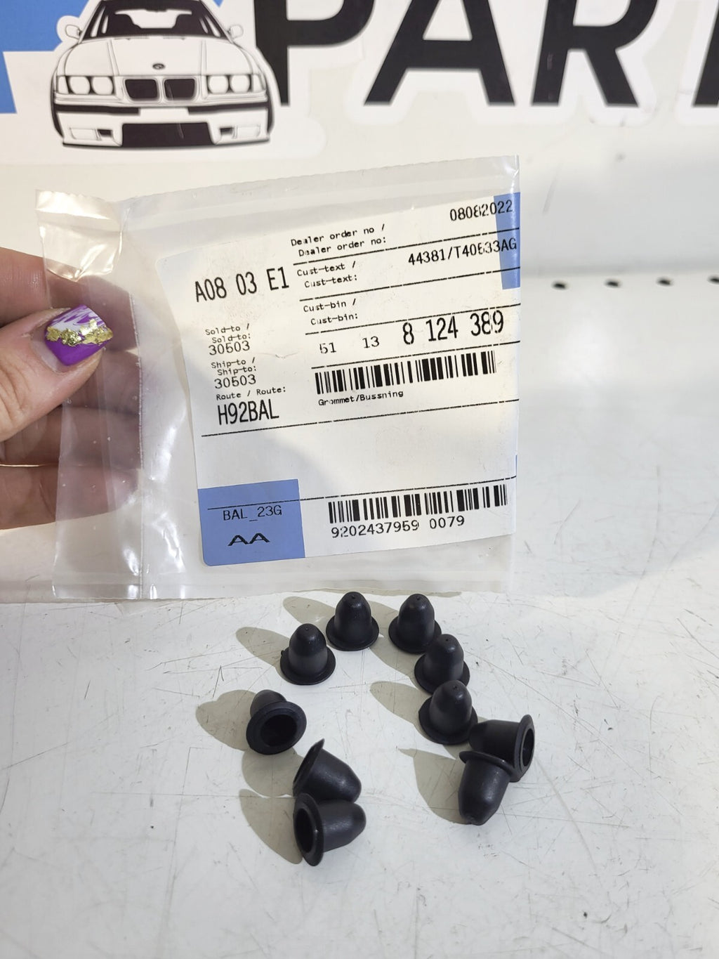 BMW E34 E36 E38 Grommet 1psc 51138124389