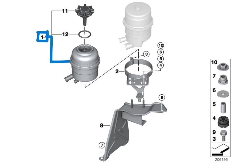 BMW FEBI BILSTEIN 47017 E81 E87 E90 E93 Oil carrier 32416851218