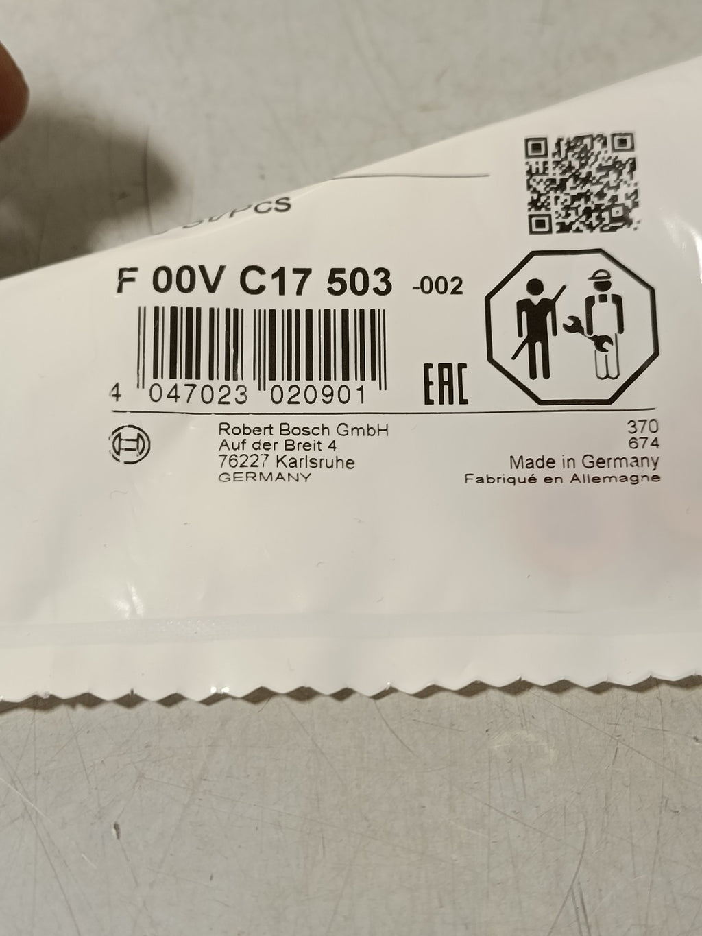 BMW e65 730d Gasket ring Injector seal 13532247156 BOSCH F 00V C17 503 1pc