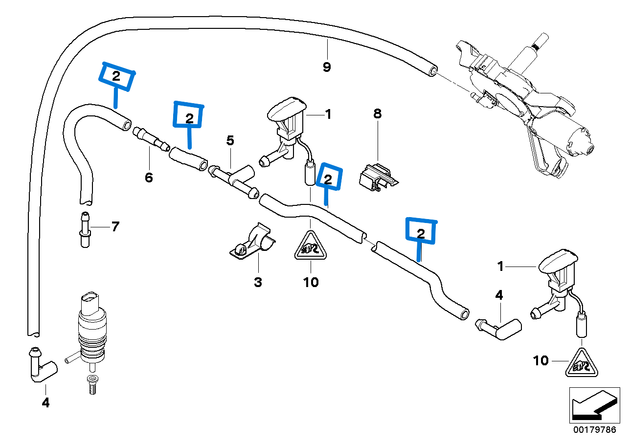 BMW E65 E90 E46 E81 Hose line (1 meter) 61668362762