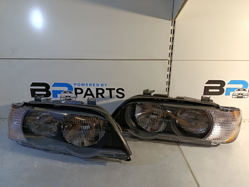BMW X5 E53 L/R Headlight, White Turn Indicator (TYC) 63126930211 63126930212