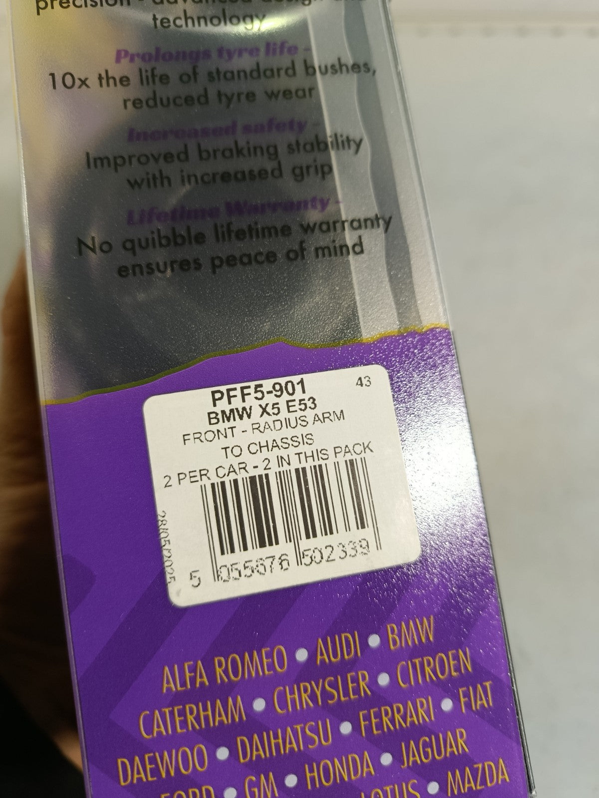PowerFlex PFF5-901 Control Arm Bushings 31126769715 31103412781