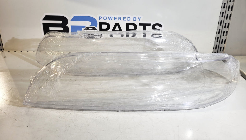 BMW E39 headlights plastic glass, clear, right, left, set of 2