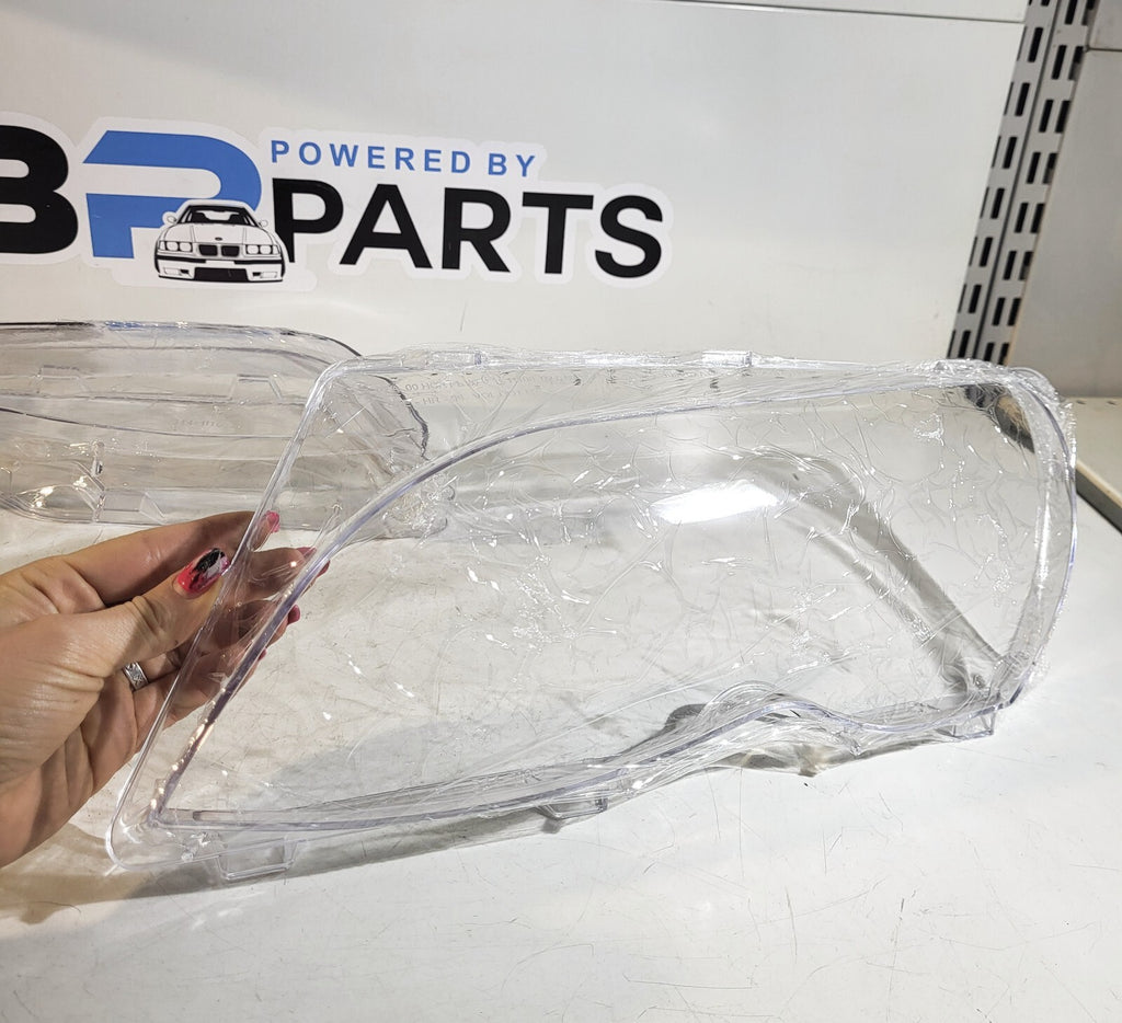 BMW E46 Facelift headlights plastic cover, right, left, set of 2