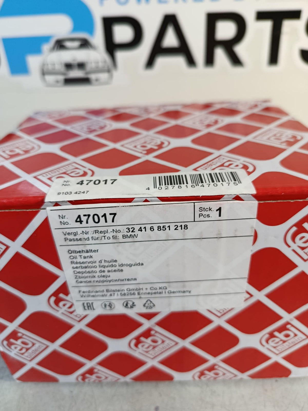 BMW FEBI BILSTEIN 47017 E81 E87 E90 E93 Oil carrier 32416851218