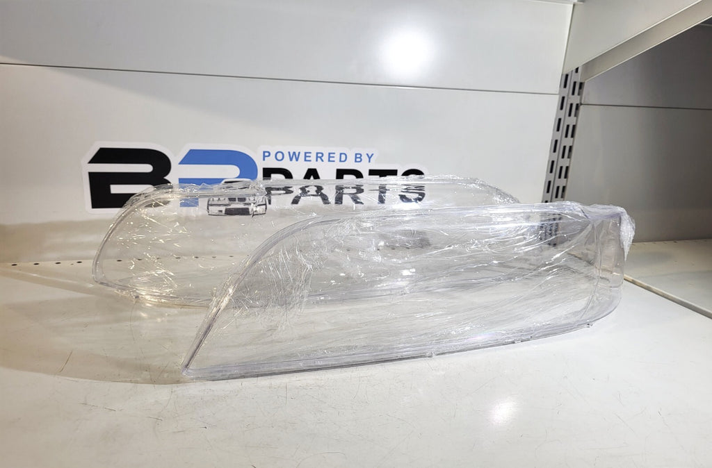 BMW E39 headlights plastic glass, clear, right, left, set of 2