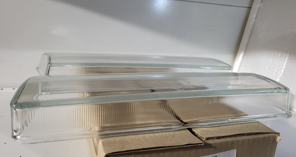 BMW E36 Headlight glass, clear, right, left, set of 2