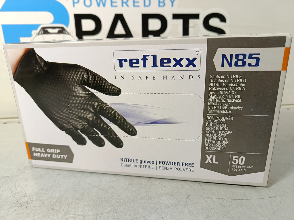 Disposable protective gloves Reflexx Nitrile Black Grip XL N85BXL