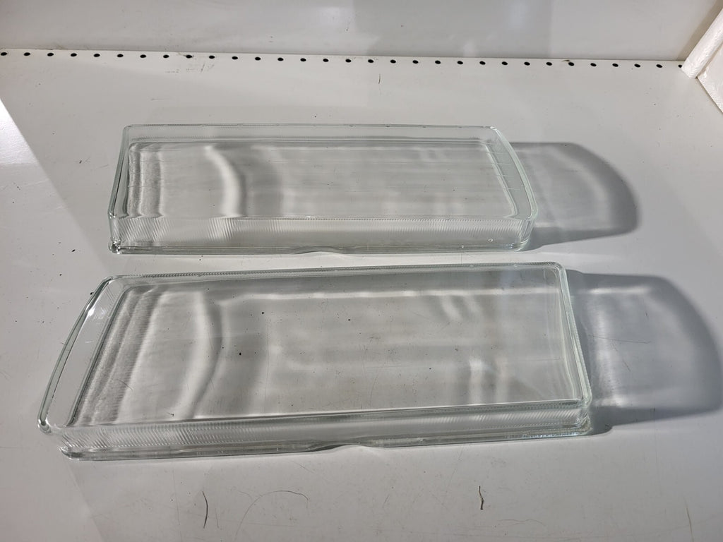 BMW E36 Headlight glass, clear, right, left, set of 2