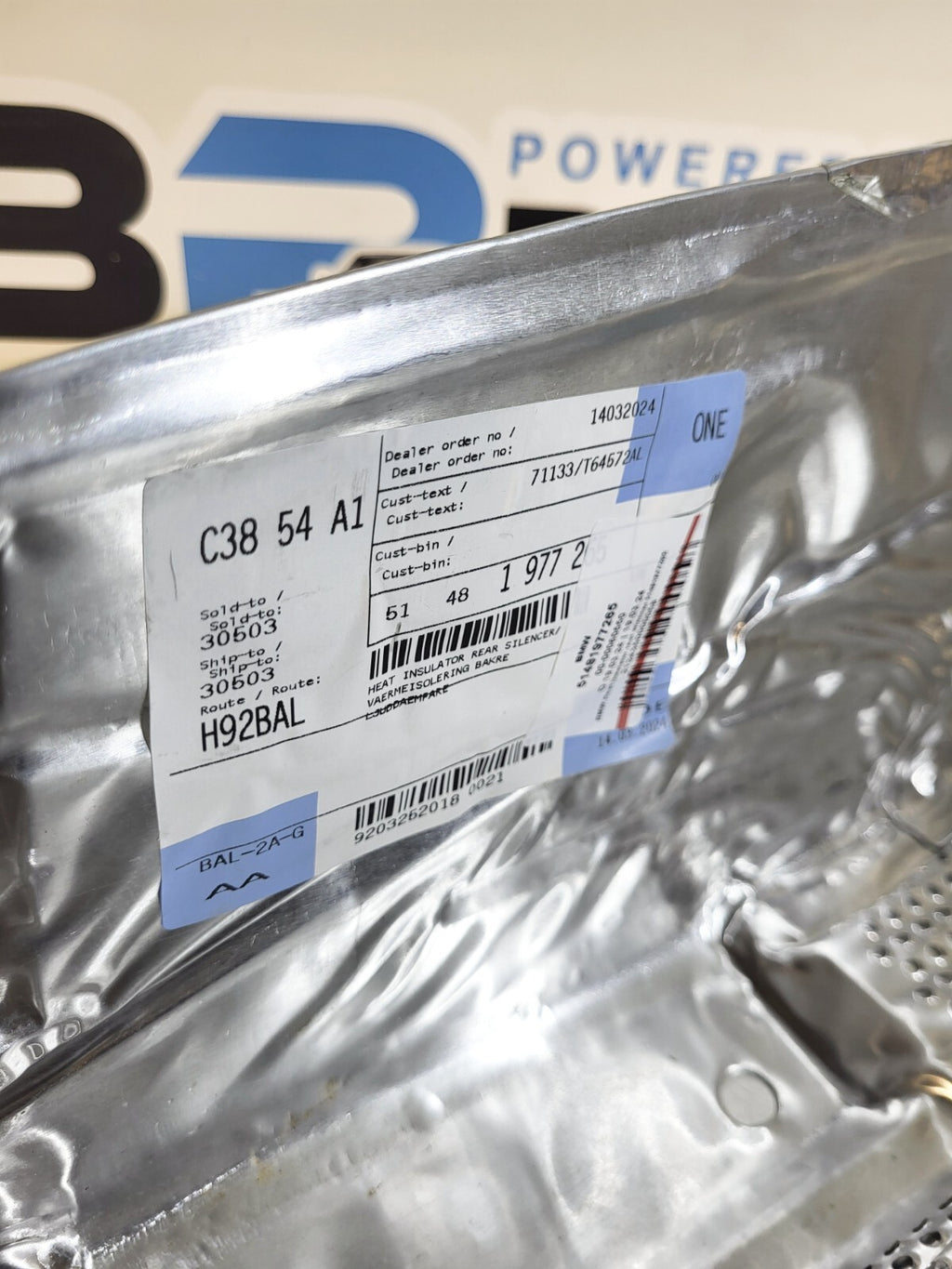 BMW E36 Heat insulator rear silencer 51481977265