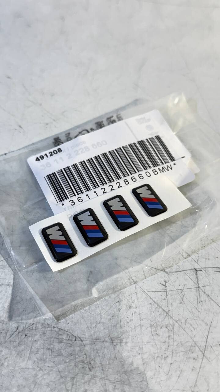 4Psc BMW M SPORT WHEEL EMBLEM BADGE 36112228660