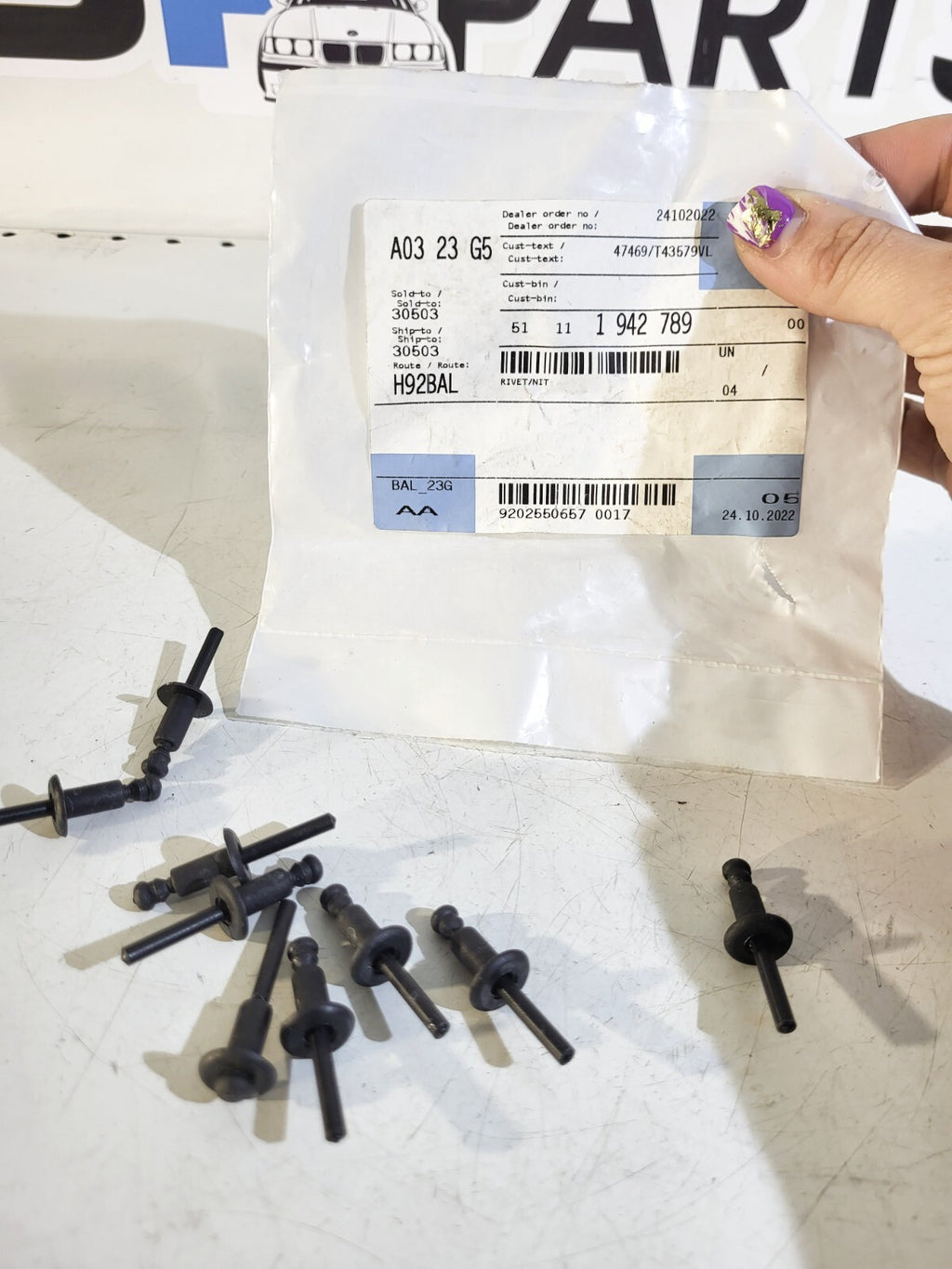 BMW E30 E46 E36 Rivet 1psc 51111942789