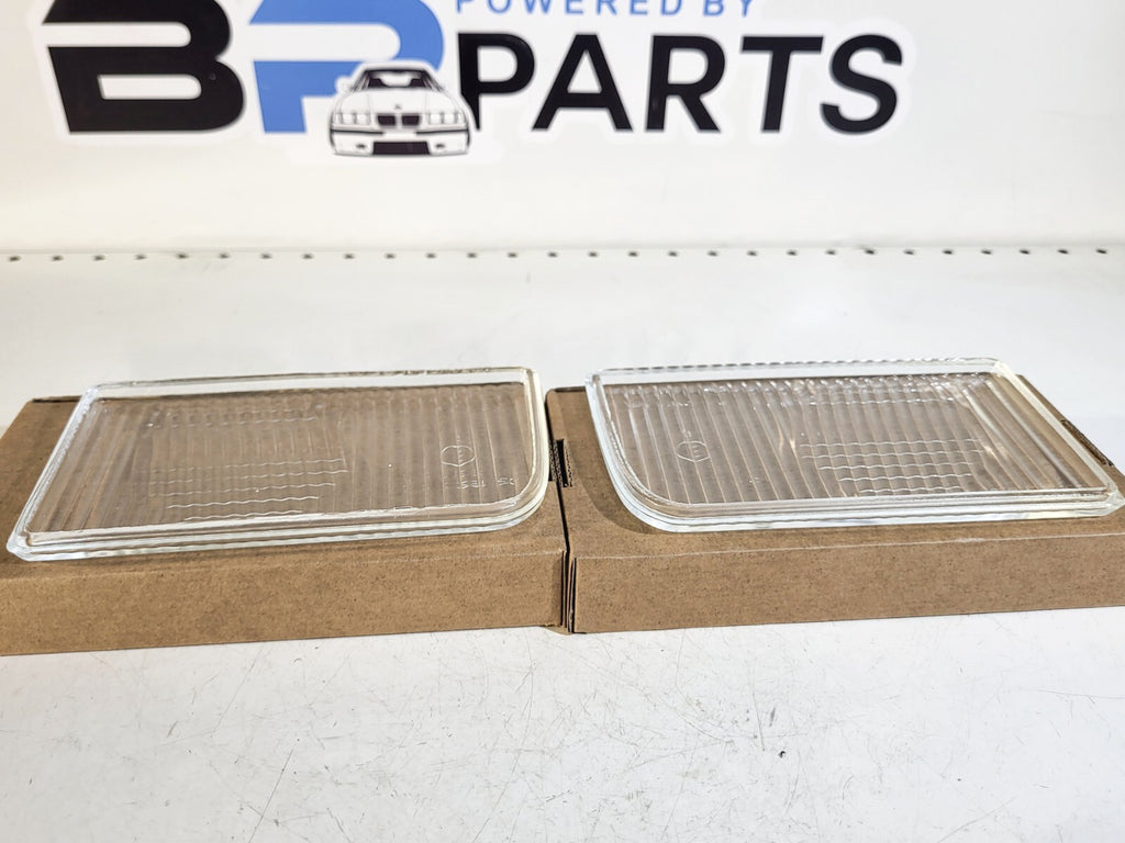 BMW E34 front fog lights glass OEM look, right/left, set of 2