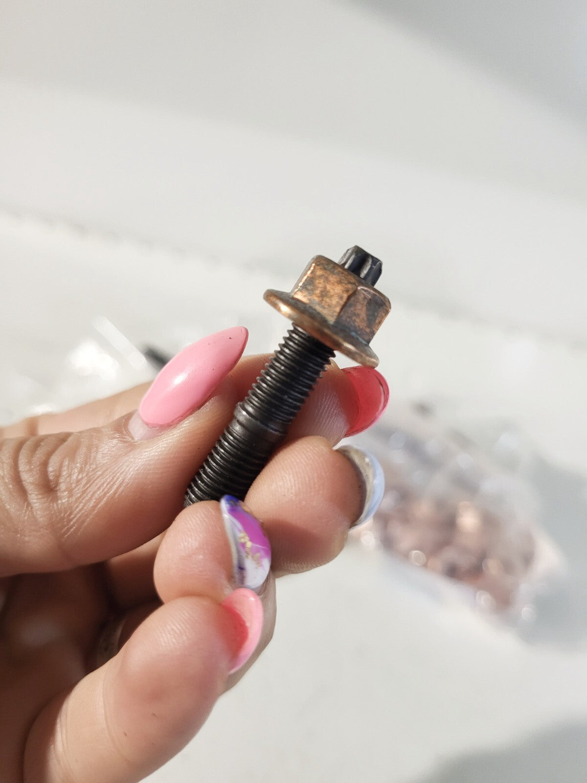 BMW ASA-stud bolt M7X39MM 11127593376 Hex nut 11721437202 1 + 1pc