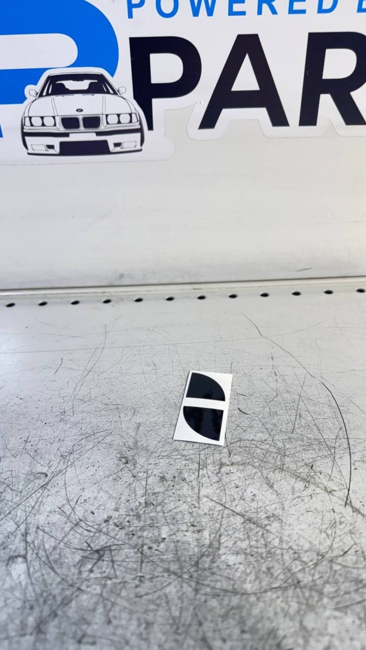 Black Shadowline Emblem Sticker Set (1 Emblem, Fits 23mm) Front/Rear Overlay