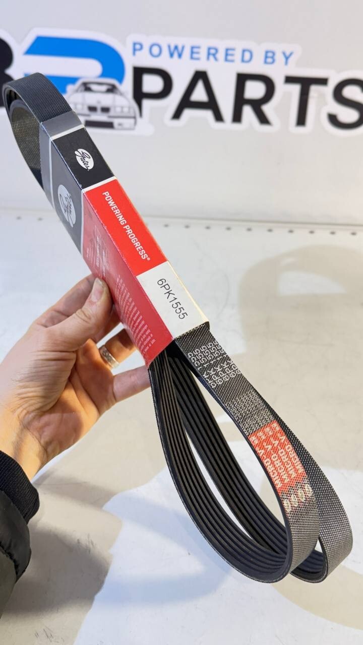 BMW E34, E36, E39 Ribbed V-Belt (Gates) 6PK1555 11281437929