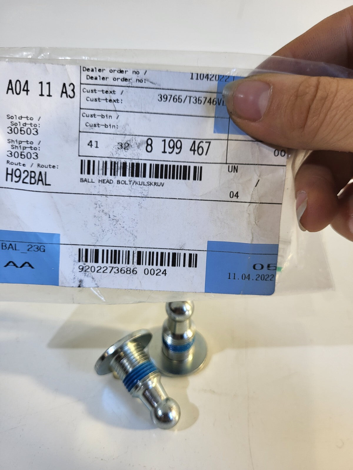 BMW Ball head bolt 41328199467 1PC