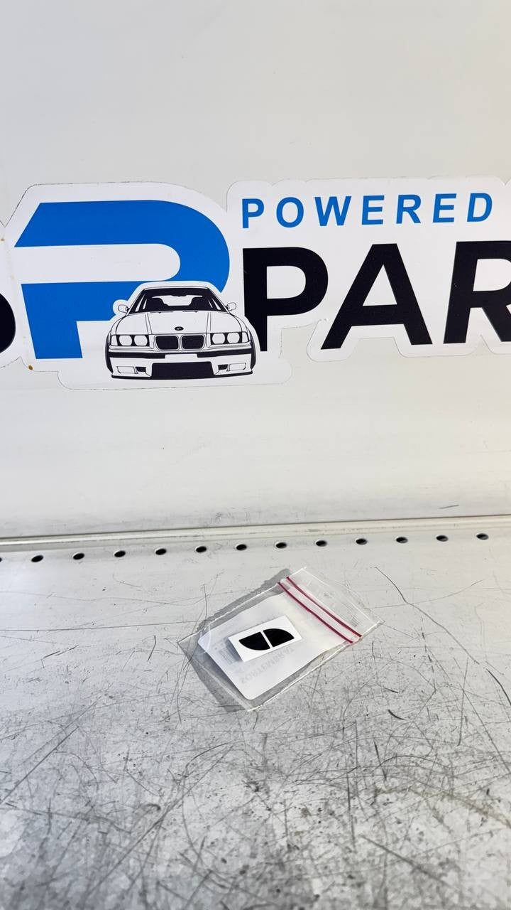 Black Emblem Sticker Set (1x, Fits 19mm) for Wheel Center Cap – High Quality