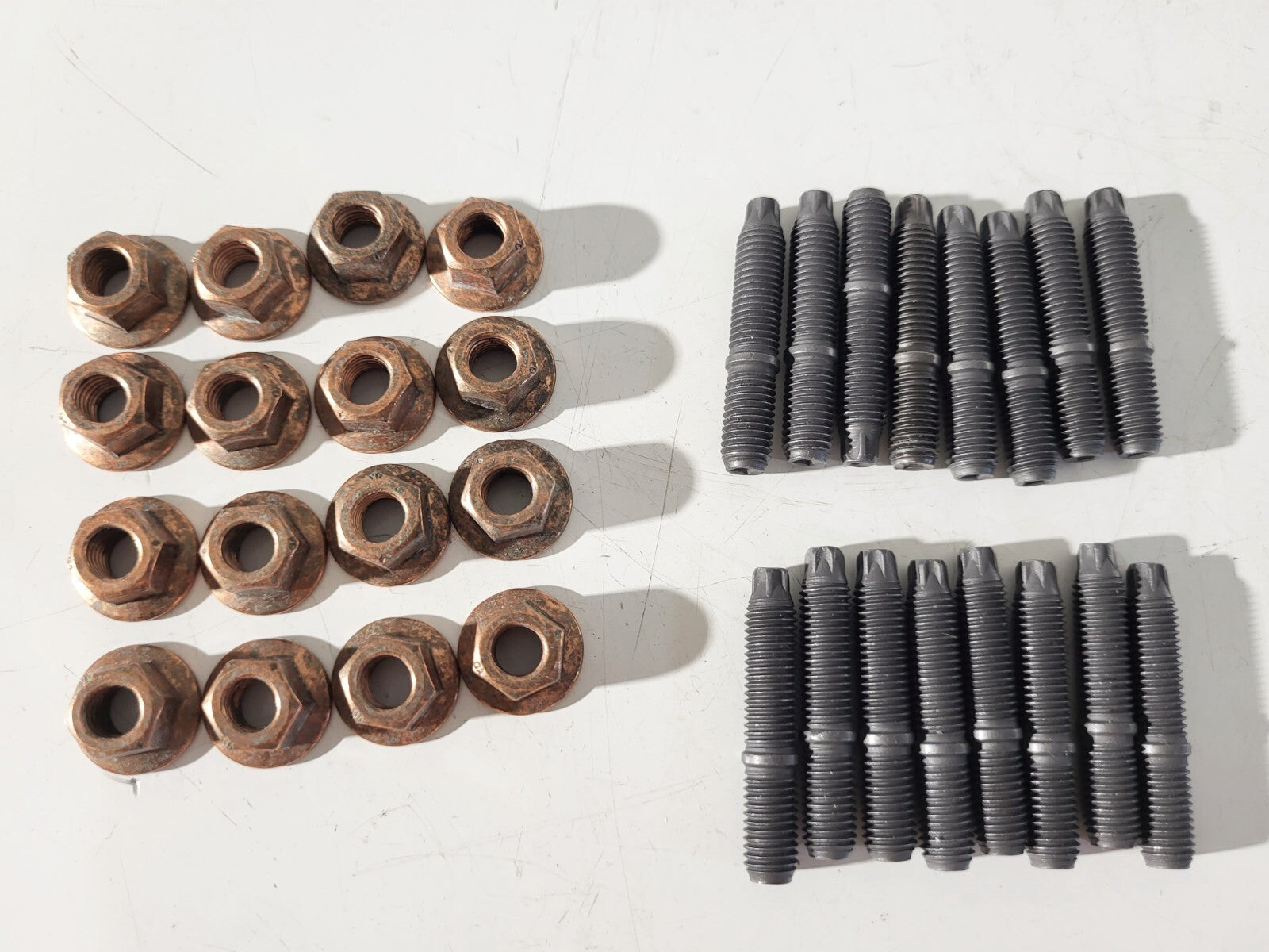 BMW ASA-stud bolt M7X39MM 11127593376 Hex nut 11721437202 16 + 16pcs