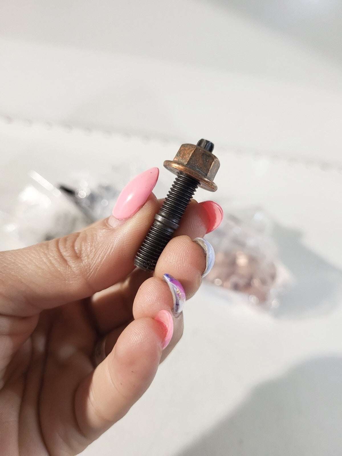 BMW ASA-stud bolt M7X39MM 11127593376 Hex nut 11721437202 1 + 1pc