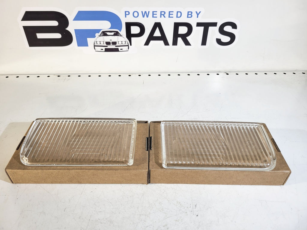 BMW E34 front fog lights glass OEM look, right/left, set of 2