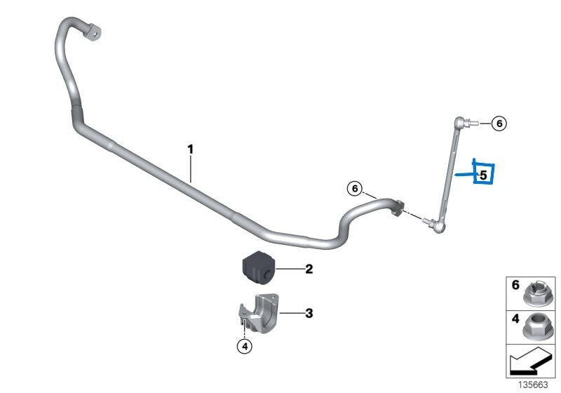 BMW 1 Series E81 Swing support (290mm), front, left 31356765933 50-11581