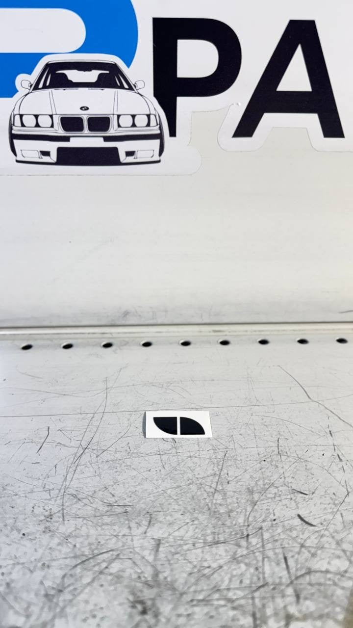 Black Emblem Sticker Set (1x, Fits 19mm) for Wheel Center Cap – High Quality