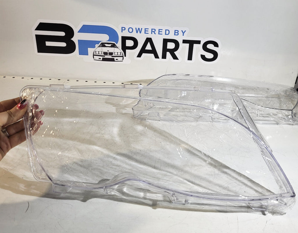 BMW E46 Facelift headlights plastic cover, right, left, set of 2