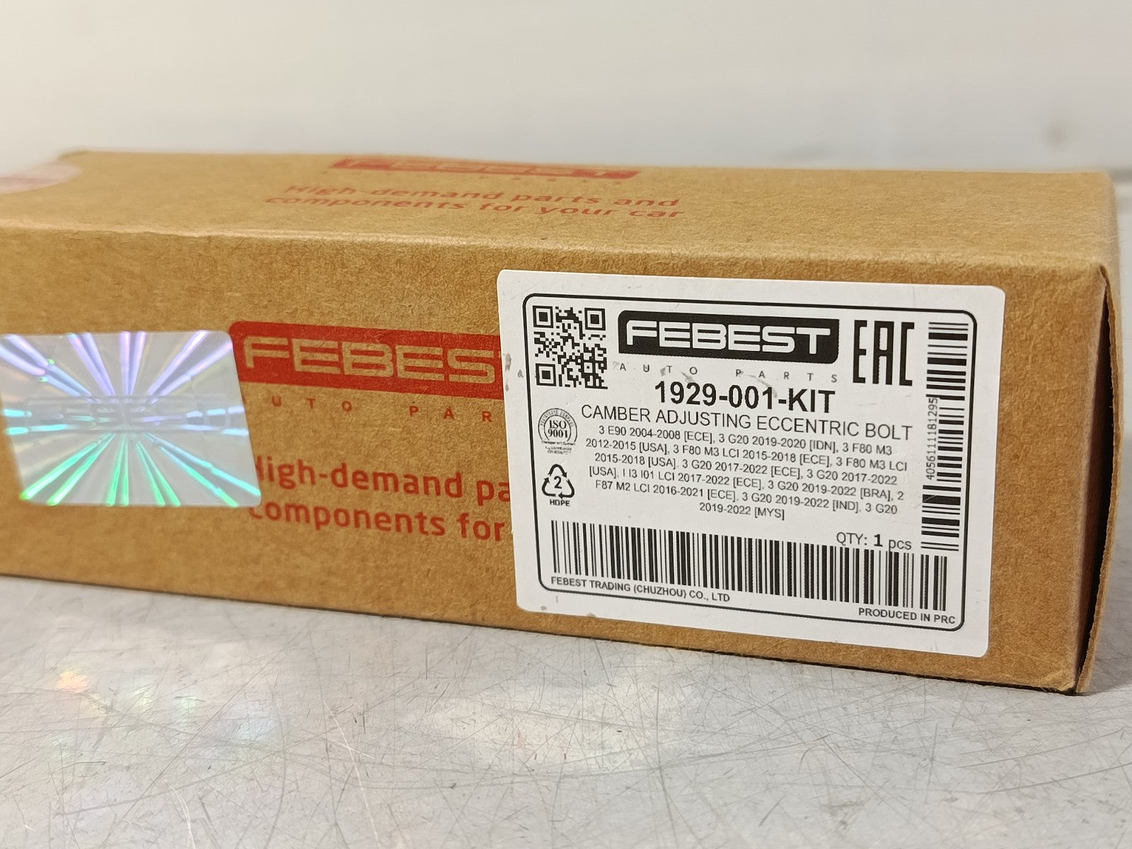 BMW E92 Eccentric bolt 2 sets 07146888626 33306786186 FEBEST 1929-001-KIT