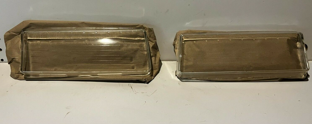 BMW E36 Headlight glass, clear, right, left, set of 2