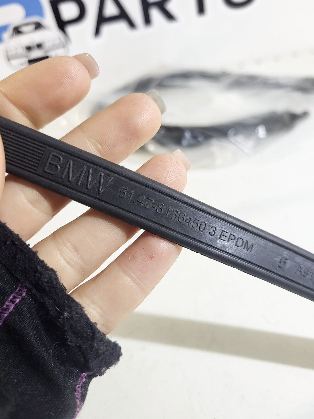 BMW rubber clamp, black L=590mm 51478136450 1pc