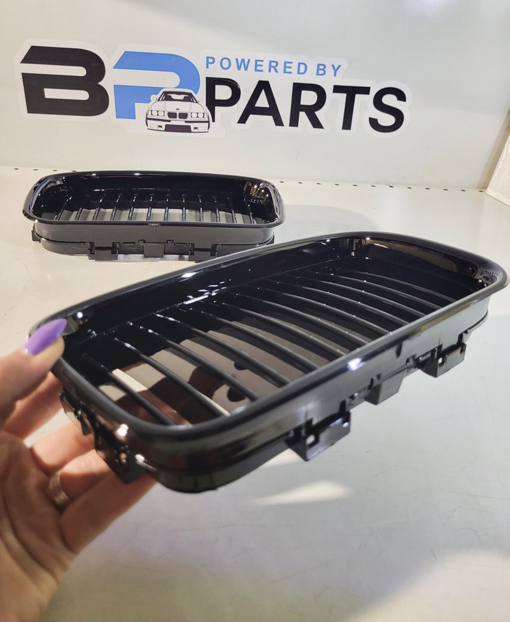 BMW E36 Kidney set High Gloss Black 51138122238 51138122237 NKFS36GL