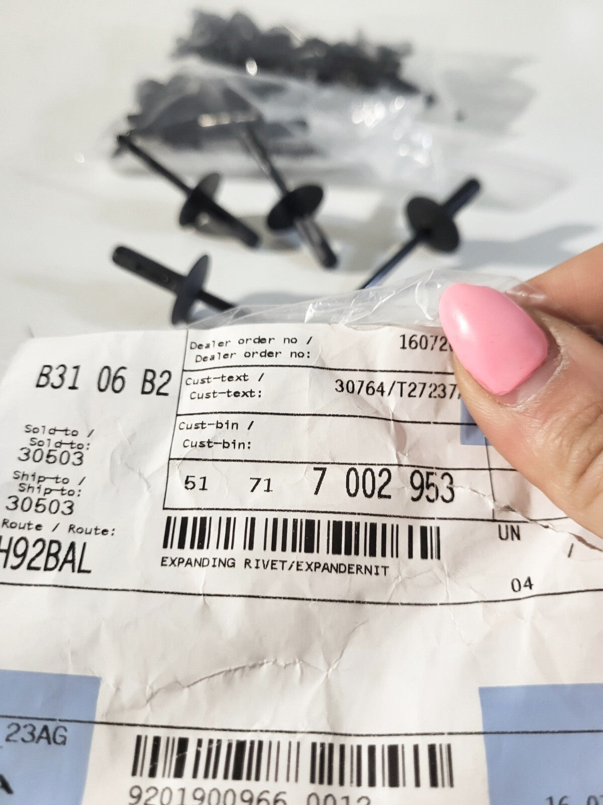 BMW Expanding rivet 51717002953 1pcs