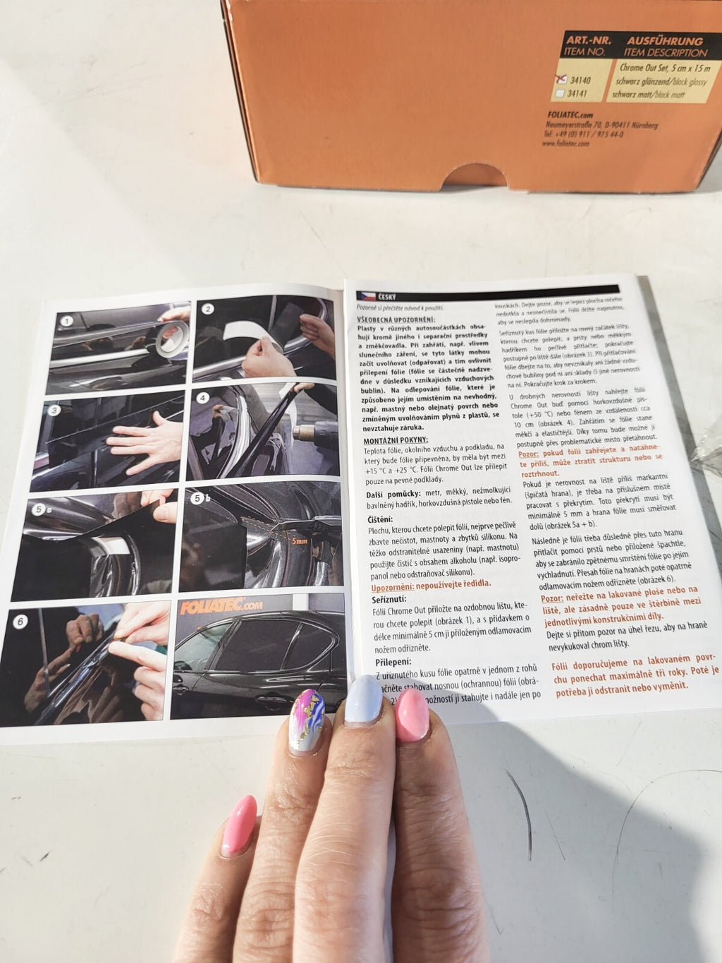 Foliatec Chrome Delete Vinyl Wrap - High Gloss Black