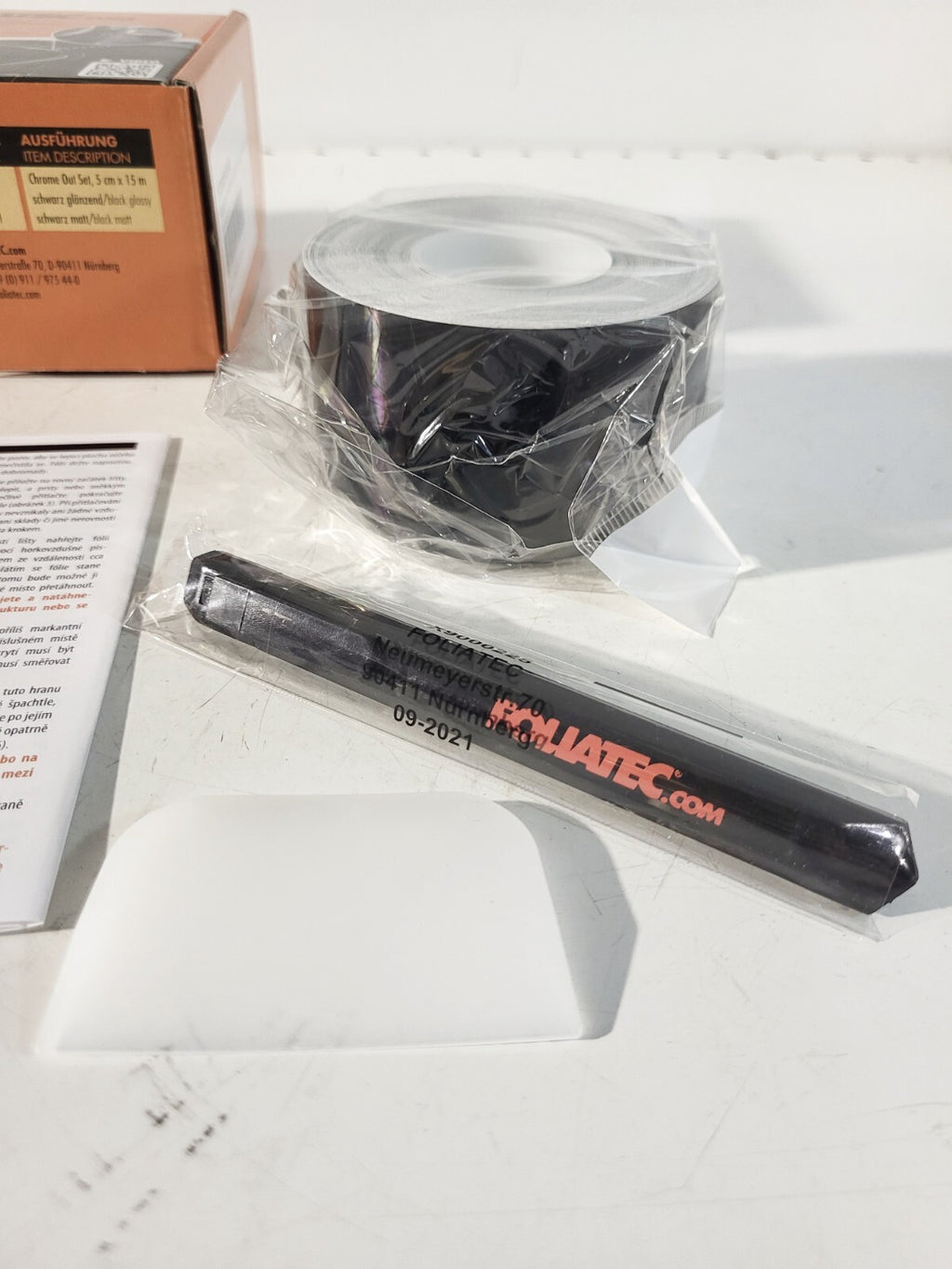 Foliatec Chrome Delete Vinyl Wrap - High Gloss Black