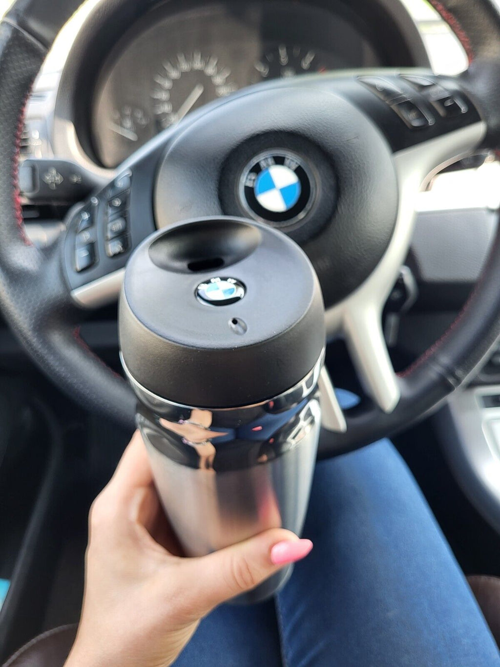 BMW genuine Insulated thermo mug SILVER/BLACK 80562211967