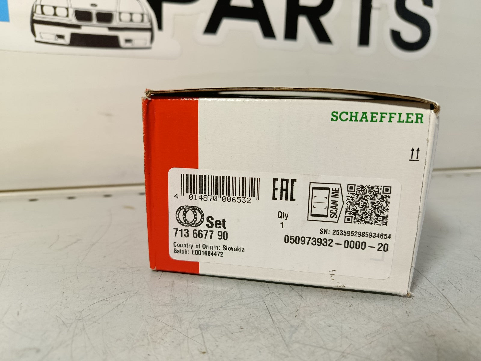 BMW X3 E83 3.0d front Angular ball bearing 31203450600 FAG 713667790 2pc set
