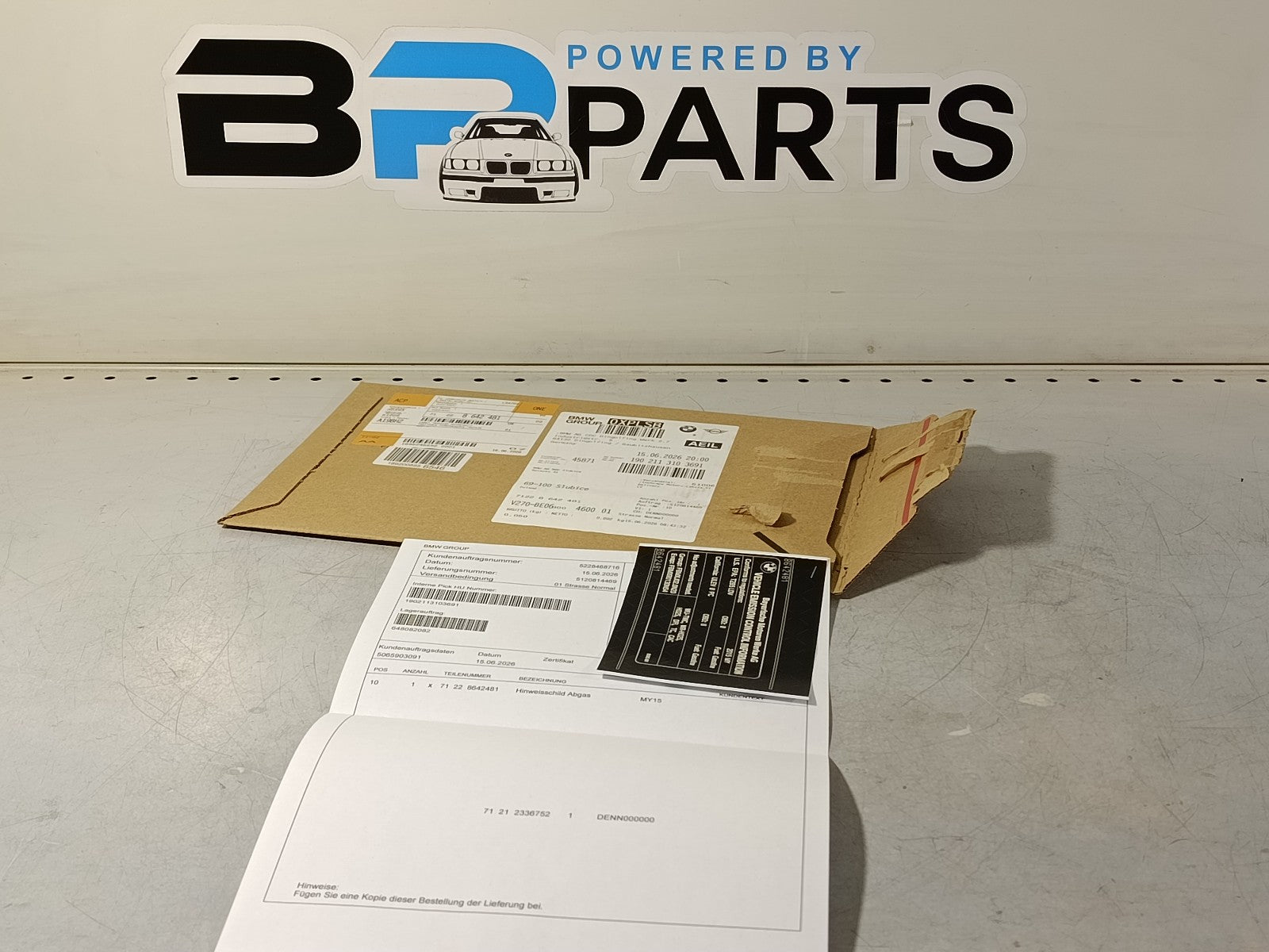BMW Label "Exhaust emission" 71228642481
