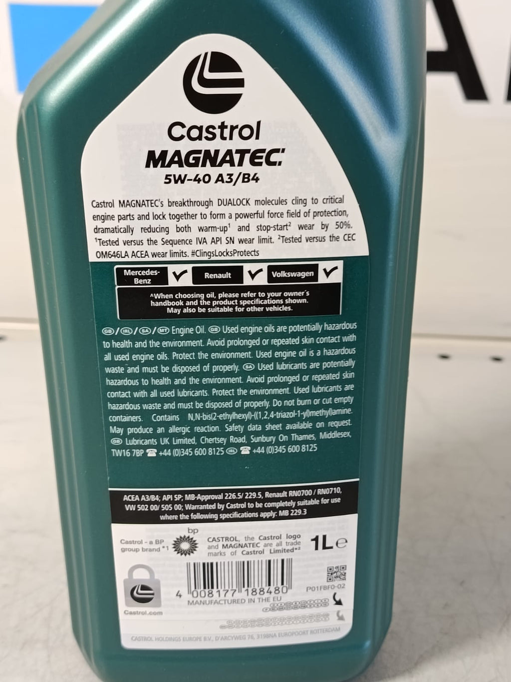 engine oil CASTROL magnatec 5W-40 A3/B4 1L